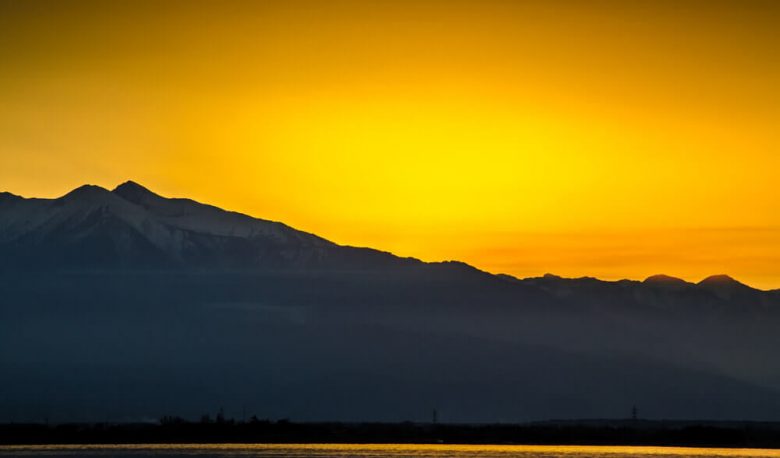 sunset montagne canigou