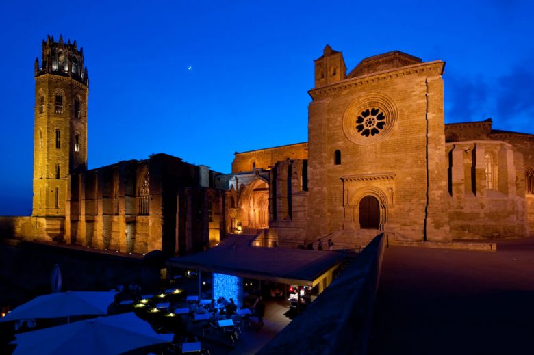 Lérida nuit cathédrale