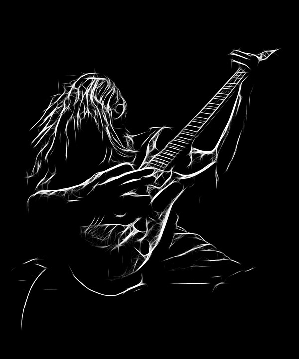 music rock guitare dessin