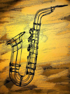 saxo instrument dessin