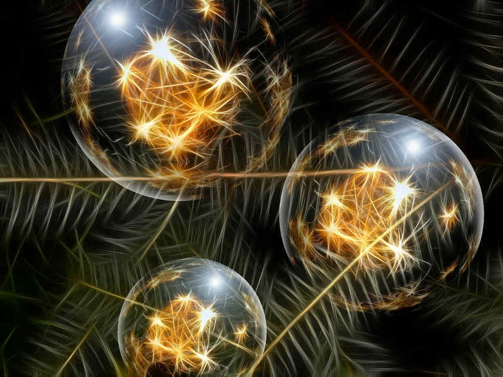 lumieres noel boule dorée