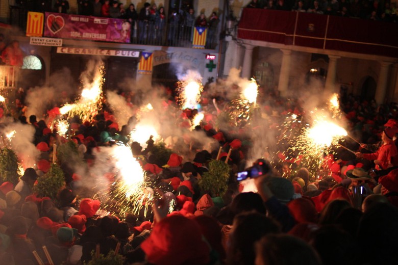 Fête Barcelone feu festivités catalogne vacances