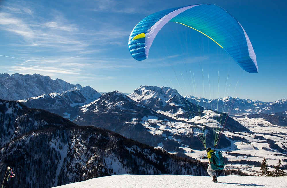 extrême vol air montagne neige loisir