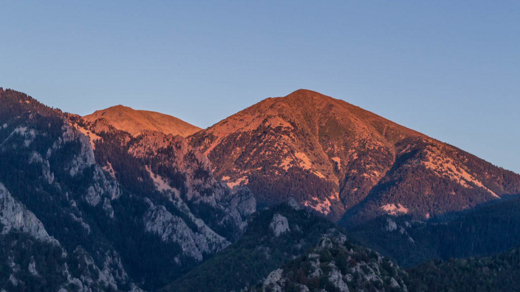 Coucher de soleil sur le Massif du Canigou