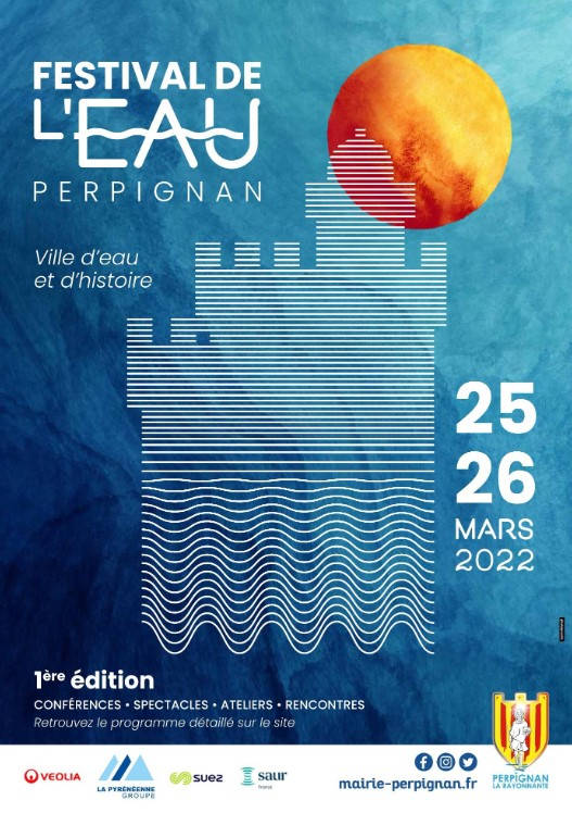 affiche fête de l'eau perpignan mairie la rayonnante la catalane