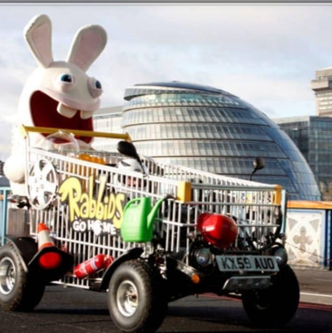 lapin crétin caisse à savon