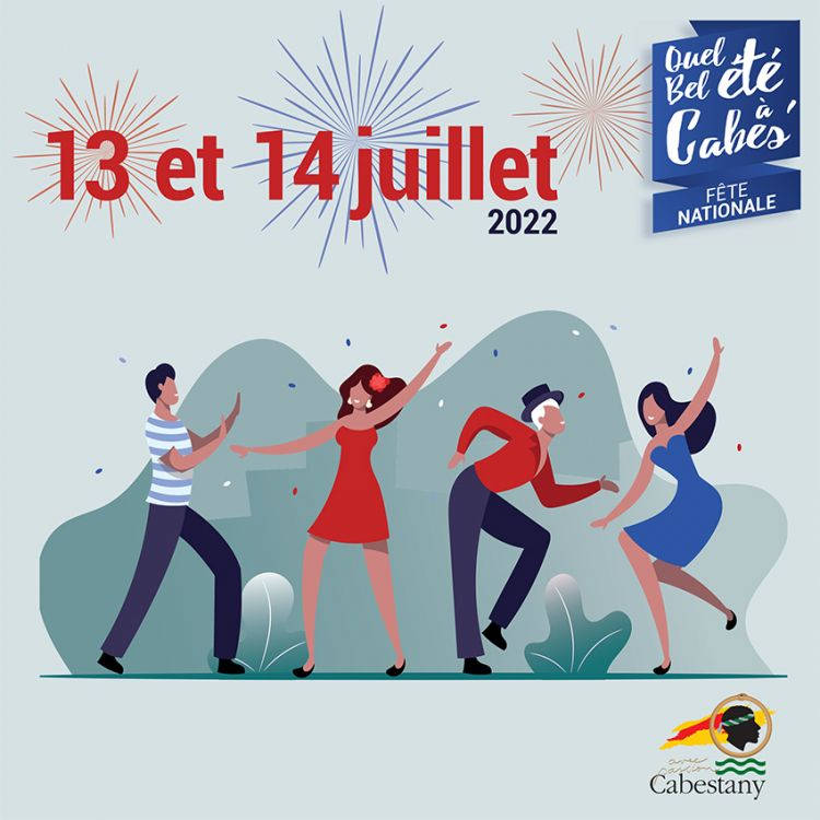 Fête nationale cabestany bal concert animations 2022 PO