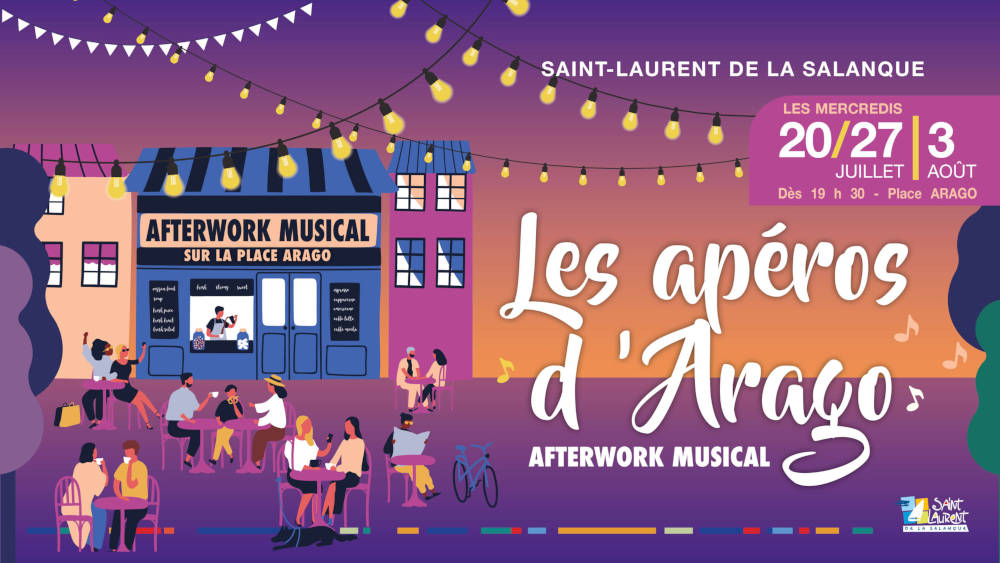 soirée apéro arago juillet aout afterwork musical animation saint laurent de la salanque 2022