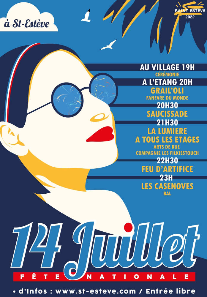 saint esteve fete nationale 14 juillet 2022 animations artifice bal