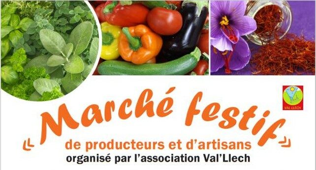 Marché festif producteurs artisans estoher conflent llech canigou terroir été 2022 aout