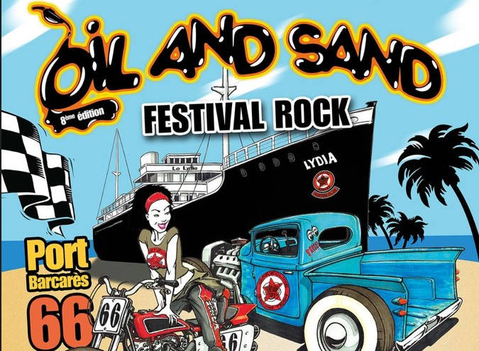 festival rock oil and sand barcarès septembre 2022 rassemblement auto moto américaine véhicule musique show