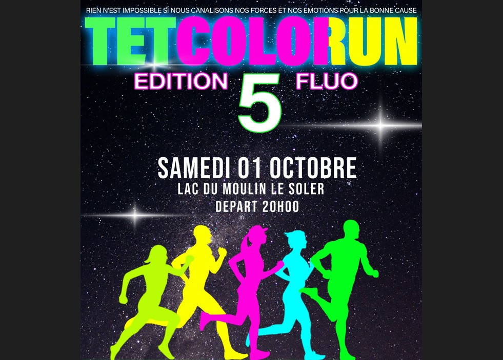 courir course fluo soir nuit maquillage couleur soler night association autisme esperanza lac octobre