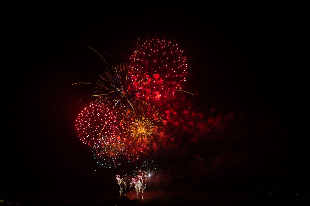 , Saint -Cyprien, Pyrénées orientales, feux artifice, 15 août, 2023, fête