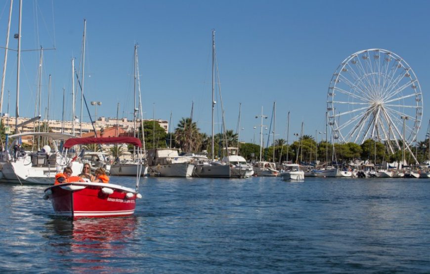 Balade en bateau électrique sans permis (4 à 7 personnes)