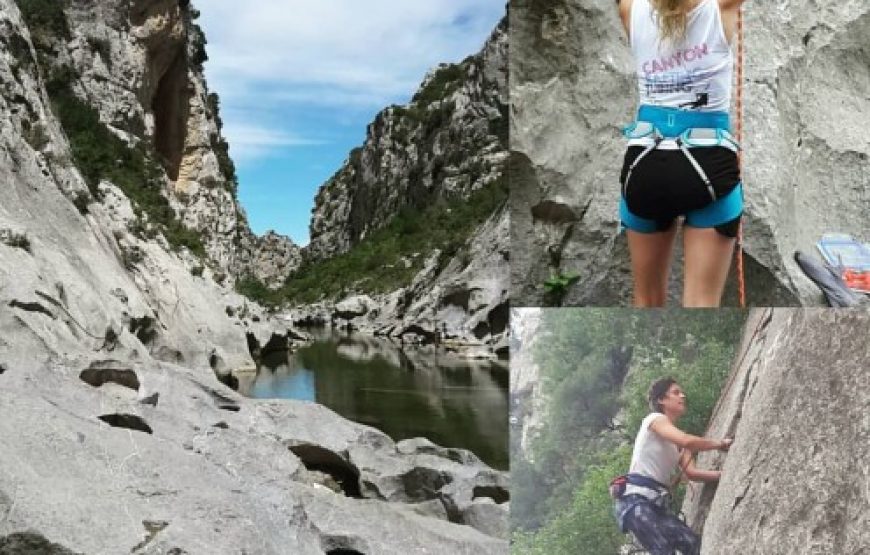 Escalade en falaise à Casteil